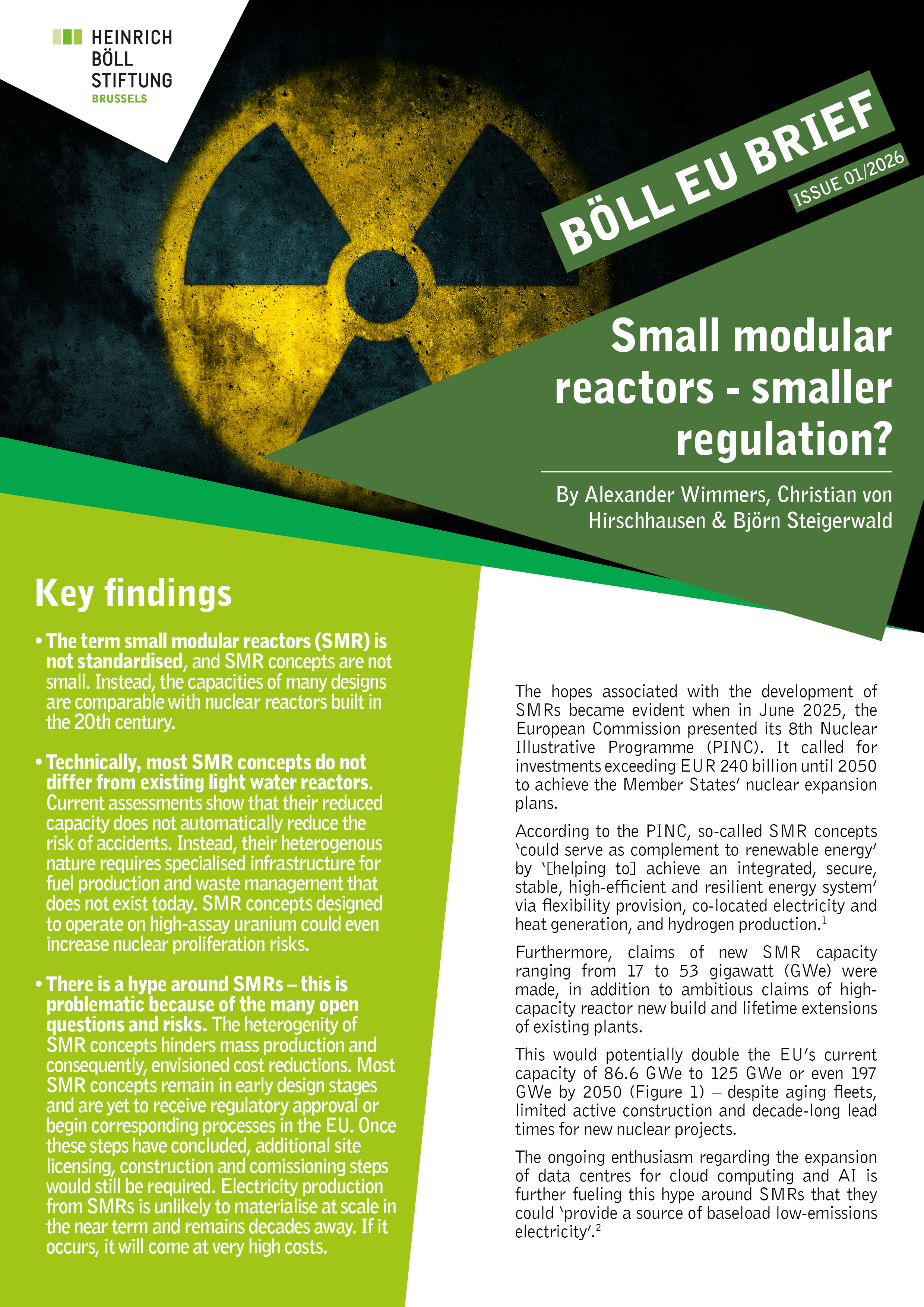 Small Modular Reactor Pdf Böll EU Brief 01/2026 | Small modular reactors – smaller regulation ...
