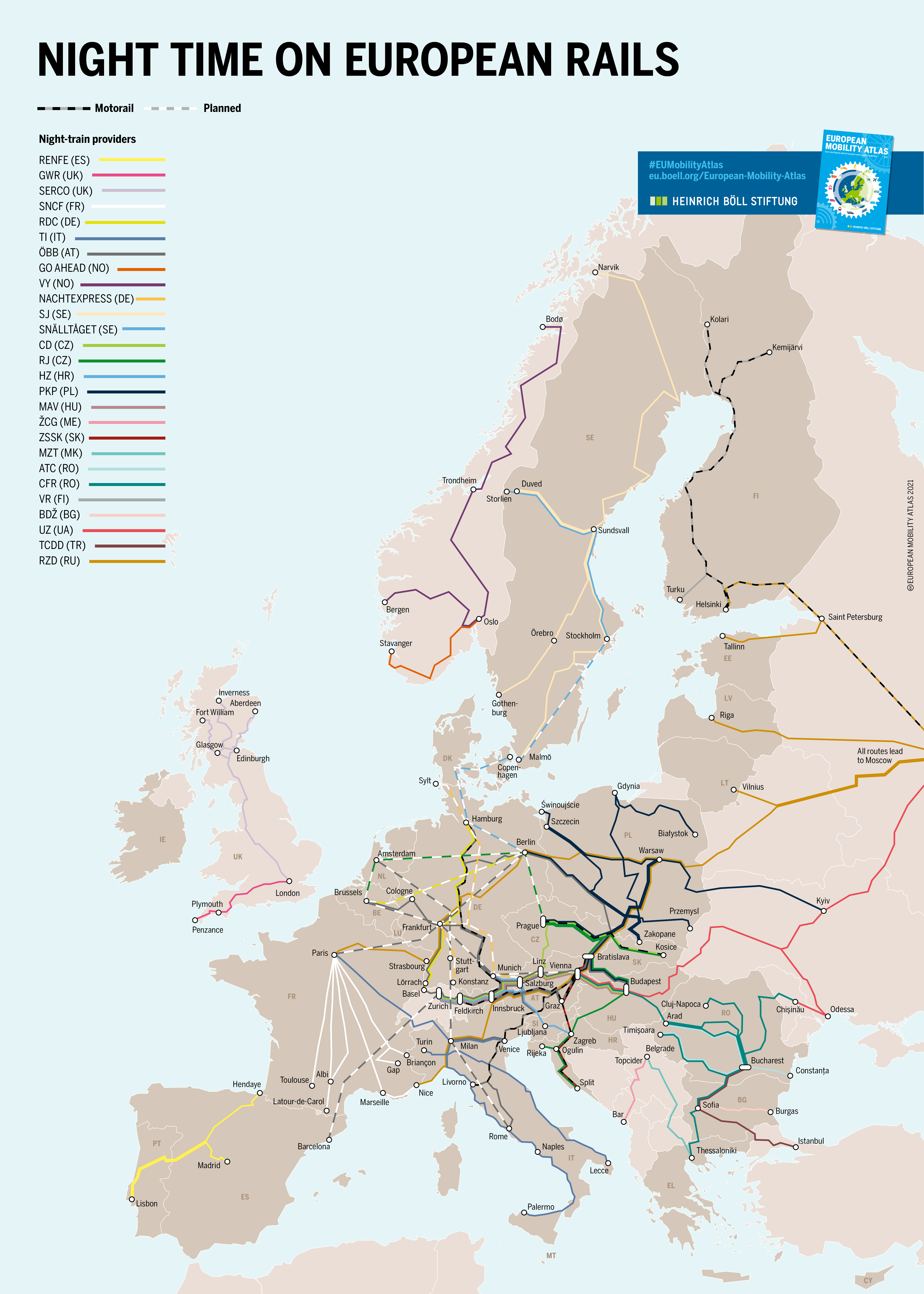 Oversætte Tøj Hvert år Night Time on European Rails: The rise of night trains in Europe | Heinrich  Böll Stiftung | Brussels office - European Union