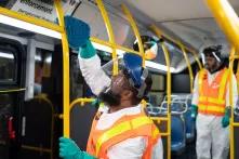 MTA New York City Transit Sanitizes Stations and Subway Cars