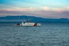  Border Patrol Seen Against the Turkish Coast, Chios, 4 June2016 