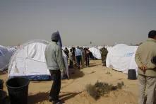  Transit camp for migrants near the Tunisian border with Libya 