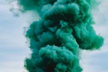 Green smoke bomb