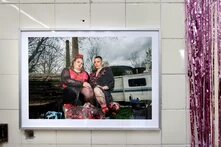 A couple portrait of Faye and Janie, Bristol, UK, 2023