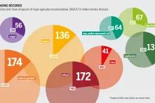 Infographic from the Agrifood Atlas 2017 – Breaking records: Production and share of exports of major agricultural commodities