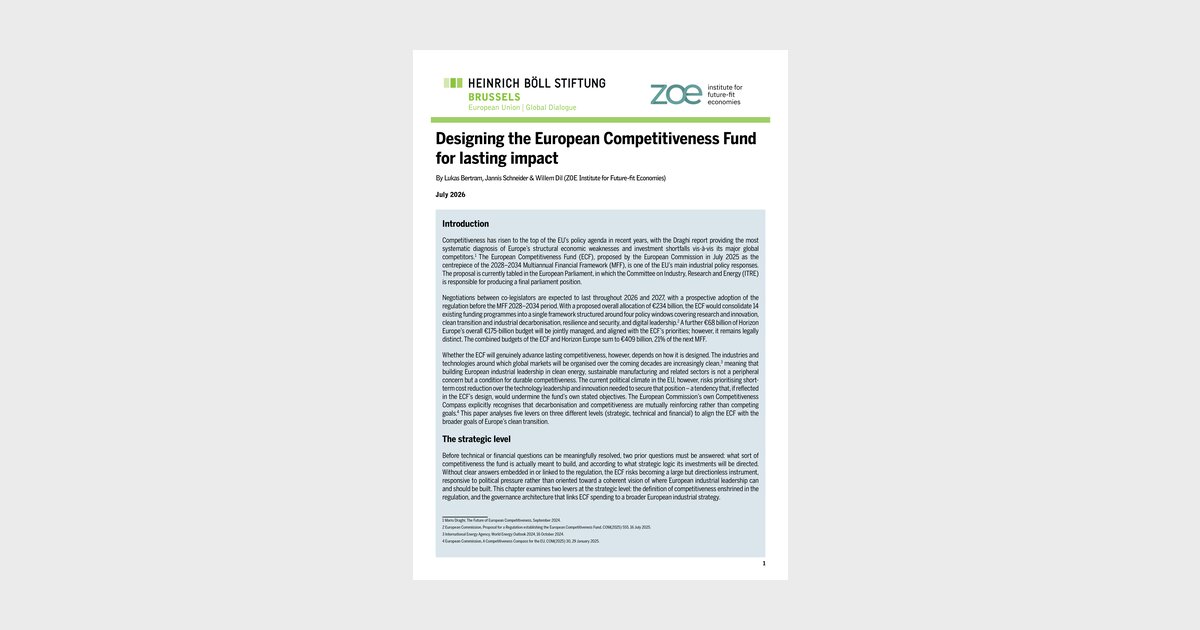 Designing the European Competitiveness Fund for lasting impact ...