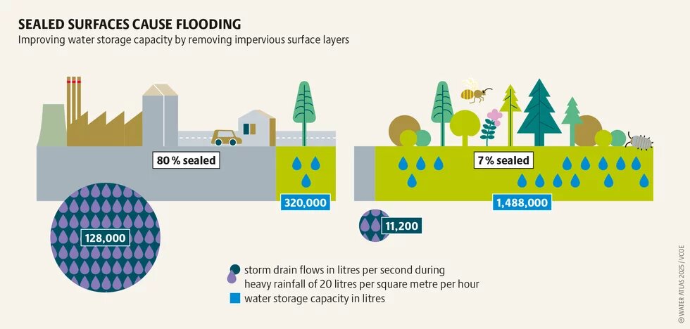 SEALED SURFACES CAUSE FLOODING